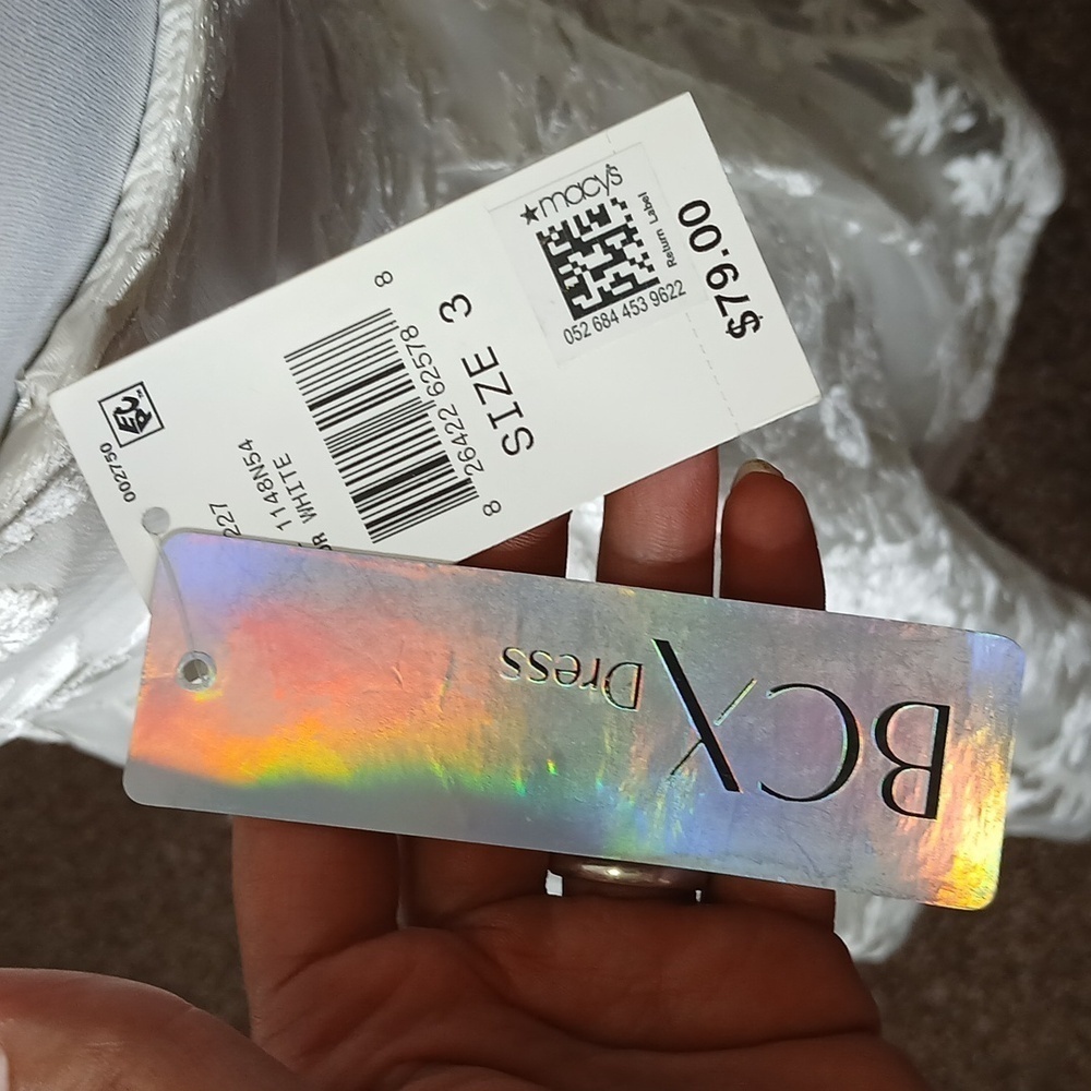 BCX  white floral lace dress size 3 - Picture 9 of 15